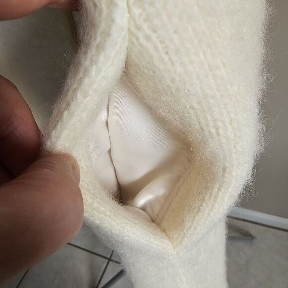 Vintage 80s Hilda Ltd Iceland Boiled Wool Maxi Long Coat Scarf Set S Nordic - Picture 7 of 14